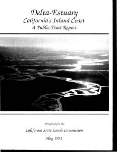 Cover of the Delta Estuary public trust report from 1991