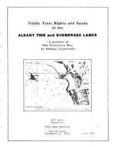 Cover of the 1985 Albany Tide and Submerged Lands Report